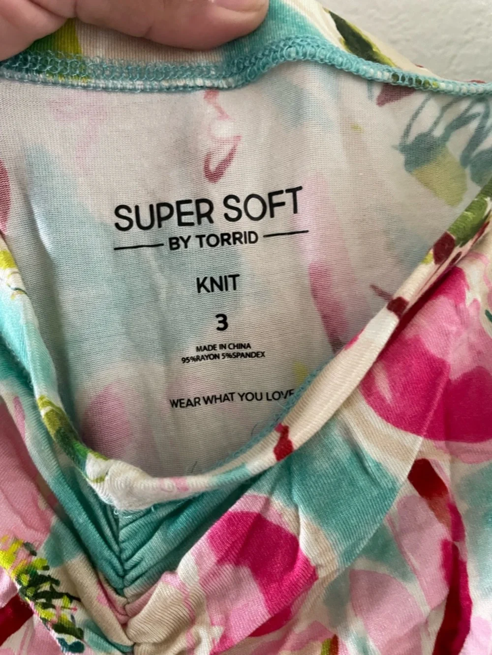 Torrid Skater Dress Size 3X Floral Multi Mini Supersoft Off Shoulder - Picture 4 of 5